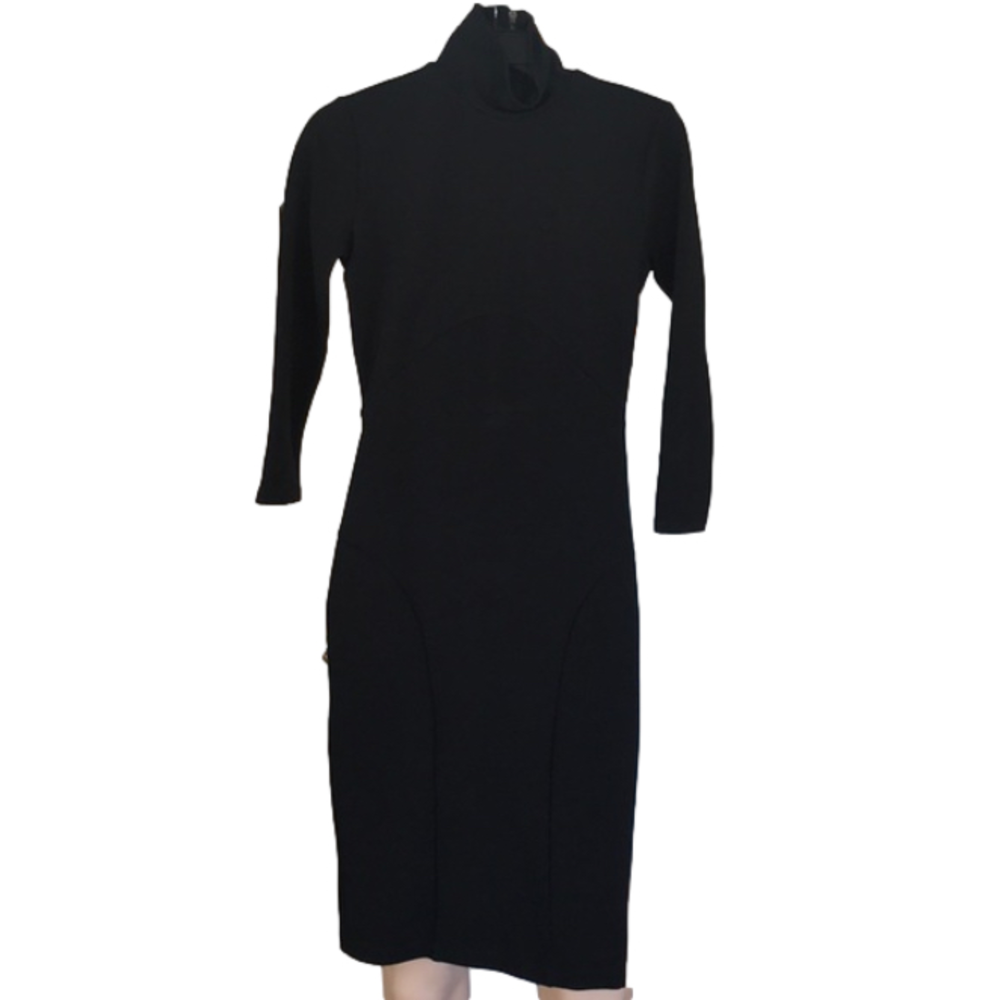 NWT JLo black bodycon Caviar dress